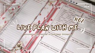 LIVE Plan with me in my Blooming Planner featuring Cozy Bear Stickers