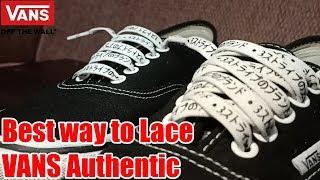 Tutorial: How To Lace Vans Authentic | Bar Lace | Style Lace | ShoeLace