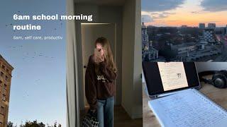 моё школьное утро | my 6am school morning routine