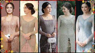 model kebaya brokat masa kini trend busana viral 2024/2025 baju brokat modern 2024/2025 trendy