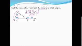 Using triangle exterior angles to find missing variables