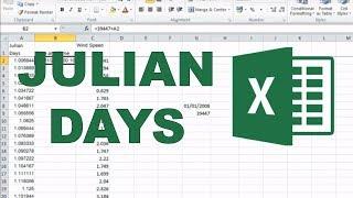 Converting Julian days into date and time in excel