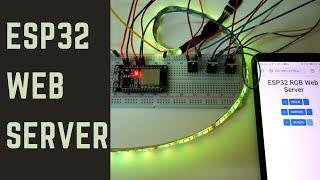 Controlling RGB LED Strip From Web To Make 16.8 Million Colors - ESP32 Web Server