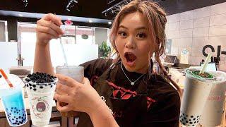 Day In The Life Of A Bubble Tea Barista  (Cafe Vlog)