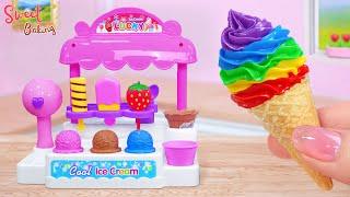 Amazing Rainbow Ice Cream By Sweet BakingHow To Make PlayDoh Rainbow Ice Cream Cake Decorating Idea