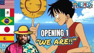 First Time Reacting To One Piece Opening 1 “We Are” In Different Languages | One Piece REACTION