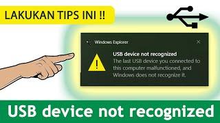 Tips Mengatasi USB device not recognized Di Laptop & Komputer