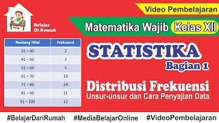 Statistika Bagian 1 - Mengenal Unsur-unsur serta Cara Penyajian Data Tabel Distribusi Frekuensi