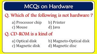 Computer Hardware MCQs || Parts of computer || Computer Awareness || Questions and Answers