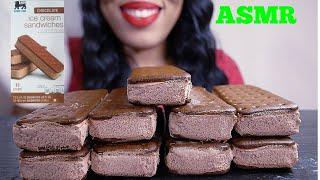 ASMR | CHOCOLATE ICE CREAM SANDWICHES *RELAXING EATING SOUNDS* NO TALKING