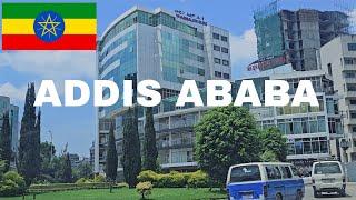 Driving Downtown Addis Ababa on A Sunday! 4K Drive Ethiopia