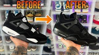 AIR JORDAN 4 'BLACK CAT' CUSTOM *TUTORIAL*