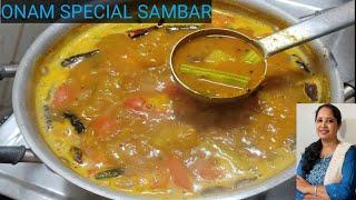 Onam Special Sambar Recipe | Sadhya Special Kerala Style Sambar | Himani's kitchen& vlogs