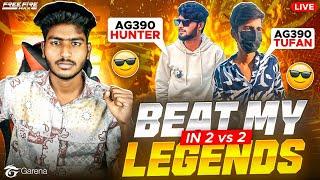 FREE FIRE LIVE TELUGU BEAT MY LEGENDS IN 2V2 AKHILESH GAMING 390 #ag390 #akhileshgaming390