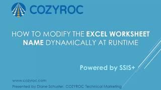 Change or modify Excel worksheet name Dynamically at runtime - SSIS Suite