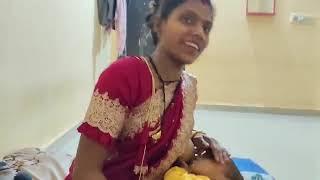 New hot breastfeeding village mom Indian vlog | Desi Bhabhi Indian mom baby breast feeding vlog 8