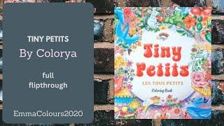 Tiny petits by Colorya adult colouring book flipthrough