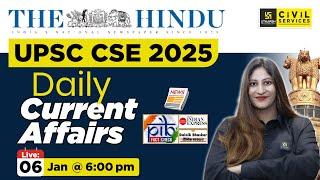 06 January Current Affairs 2025 | Daily Current Affairs | UPSC CSE Current Affairs | By Pooja Ma'am