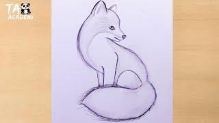 Easy cute Fox/wolf  pencildrawig
