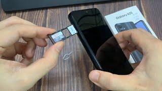 Samsung Galaxy A05: How to Insert SIM Card & SD Card? Installation of the 2 nano SIM cards