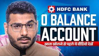 HDFC Zero Balance Account Opening Online