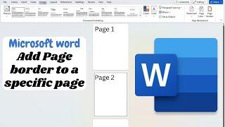 Add Page border to specific page | Microsoft Word