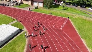 Girls 4 x 100 Relay Drone Video at UUKMA Midlands Sports Day 2024