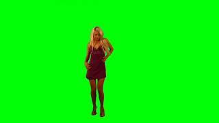 Girl Dancing GREEN SCREEN /GREEN BACKGROUND VIDEO