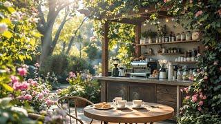 Morning Spring Ambience Cozy Spring Coffee Shop Ambience & Smooth Jazz with Nature Sounds to Relax