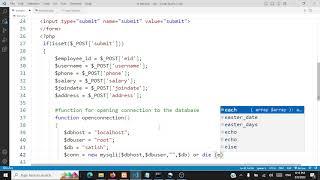 Registration Form using PHP and MySQL Database &  Displaying data from Database using an HTML Table