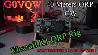 Radio Comms, CW QRP 40 Meter band, Slow and fast qso's, Elecraft K1 Wiltshire Man G0VQW