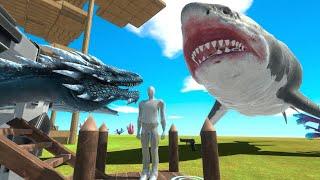 Rescue Water Dragon and Hunt Megalodon - Animal Revolt Battle Simulator