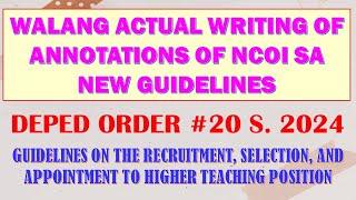 WALANG ACTUAL WRITING OF ANNOTATIONS OF NCOIs SA DO 20 s. 2024 COMPARATIVE ASSESSMENT I JUN GULAGULA