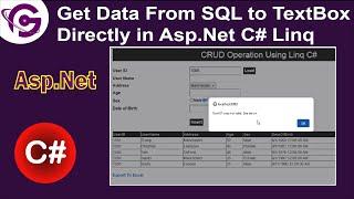 Get Data From SQL to TextBox Dynamically in Asp.Net c# using Linq | ProgrammingGeek