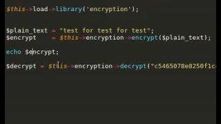 Codeigniter Tutorial - How to encrypt decrypt a plain text using codeigniter 3