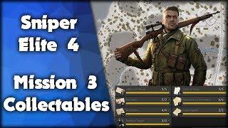 Sniper Elite 4 | Mission 3 All Collectibles Locations | Stone Eagles, Letters and Documents |