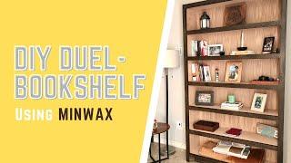 How To Build a Large Bookshelf Stained with Minwax -Fast