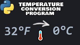 Python temperature conversion program ️