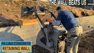 Concrete Day | Filling the Retaining Wall