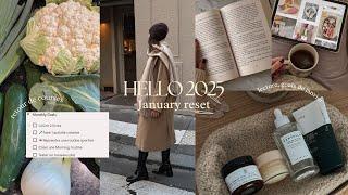 Hello 2025 Reset de Janvier, définition des objectifs, retour de courses, lecture, vlog cosy 