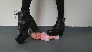 Christmas presents for little baby doll | trample doll under platform ankle boots