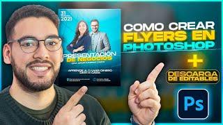 Como hacer un Flyer Empresarial en Photoshop + DESCARGA de Recursos | TUTORIAL COMPLETO desde CERO