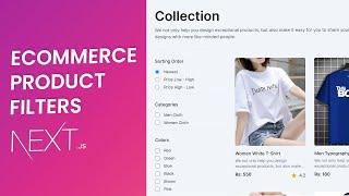 Ecommerce Products Filter in Next.js 14 and Tailwind CSS