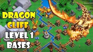 BEST DRAGON CLIFF BASES! | Dragon Cliff Level 1 Layout | Coc