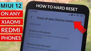 Hard Reset ( Factory reset) On MIUI 12 Any Xiaomi Device| Miui 12 Hard Reset On Redmi Note 5 Pro & 5