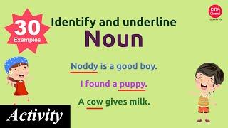 Noun Activity | Identify and underline the noun | Kids Channel