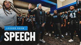 Panthers FIERY locker room speech after OT win over the Cardinals | Carolina Panthers