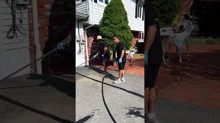 Driveway sealcoating training w/ Coach Dom #shorts #sealcoating