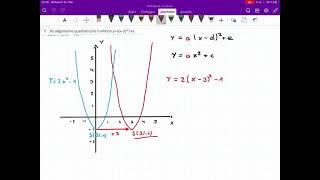 Die allgemeine quadratische Funktion y=a(x-d)^2+e