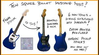 Ten Squier Bullet Mustang HH Mods for around £50, 6 new tones & coil / humbucker split explained.